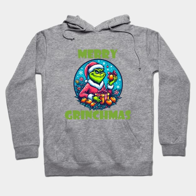 Christmas Grinch Hoodie by BukovskyART